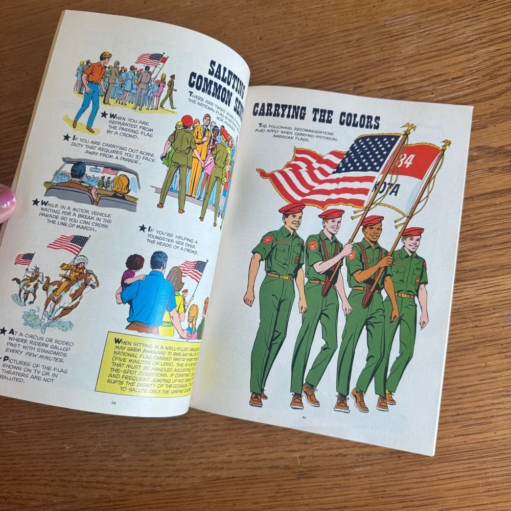 Vintage 1973 Boy Scouts of America BSA Your Flag Booklet ISBN 0-8395-3188-5